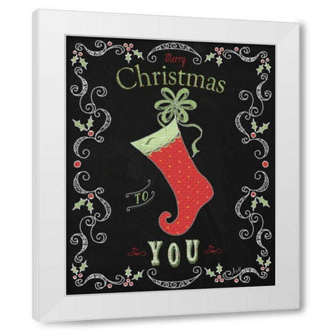 Snow Chalk Art III White Modern Wood Framed Art Print by Metz, Andi