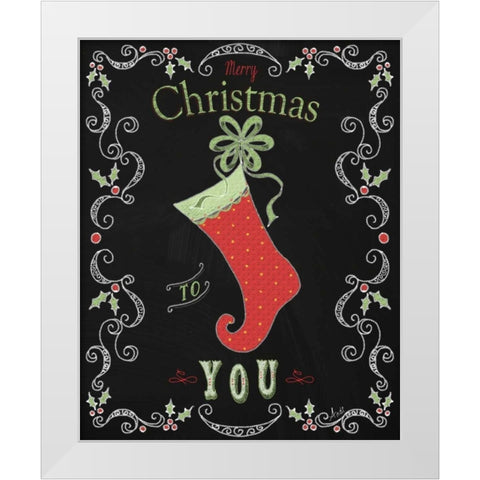 Snow Chalk Art III White Modern Wood Framed Art Print by Metz, Andi