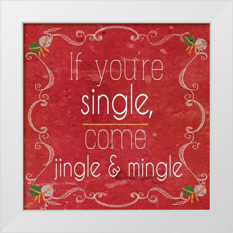 Red Hot Christmas I White Modern Wood Framed Art Print by Metz, Andi