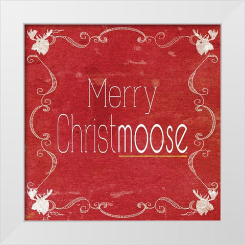 Red Hot Christmas III White Modern Wood Framed Art Print by Metz, Andi