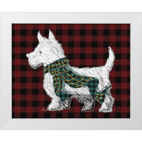 Holiday Walks White Modern Wood Framed Art Print by Metz, Andi