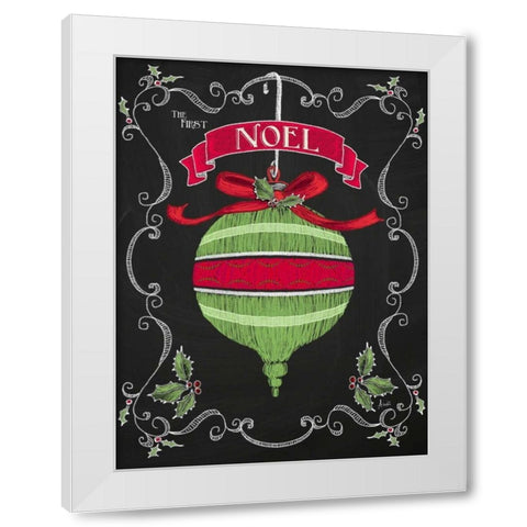 Noel Chalk Art II White Modern Wood Framed Art Print by Metz, Andi
