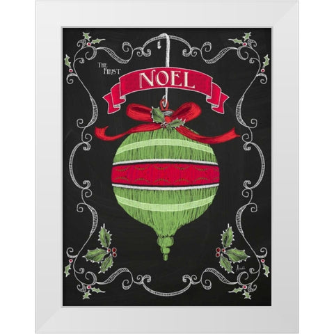 Noel Chalk Art II White Modern Wood Framed Art Print by Metz, Andi