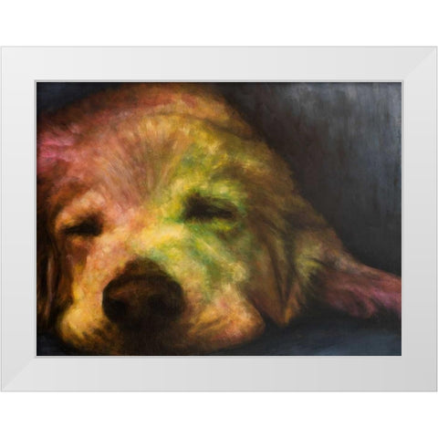 Dog Day Afternoon White Modern Wood Framed Art Print by Johnson, Walt