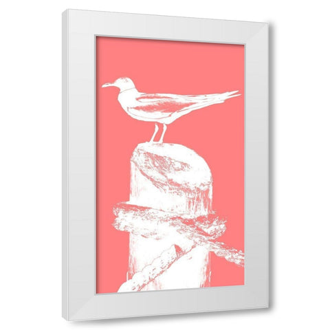 Perching Seabird I White Modern Wood Framed Art Print by Bryant, Susan