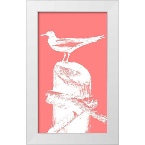 Perching Seabird I White Modern Wood Framed Art Print by Bryant, Susan