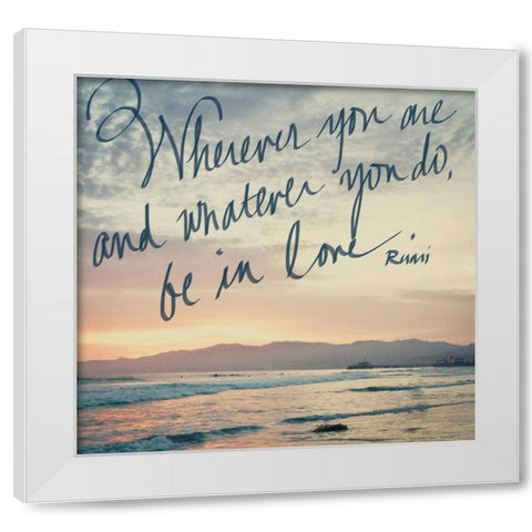 Be in Love White Modern Wood Framed Art Print by Bryant, Susan