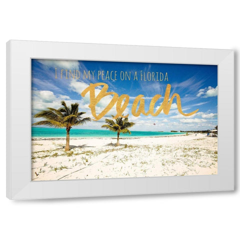 Florida Beach White Modern Wood Framed Art Print by Bryant, Susan