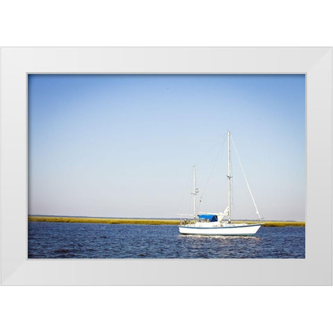 Resting Sails White Modern Wood Framed Art Print by Bryant, Susan