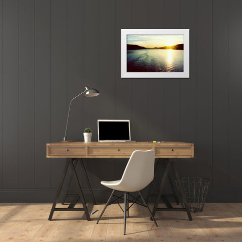 From Afar White Modern Wood Framed Art Print by Bryant, Susan