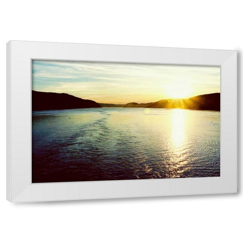 From Afar White Modern Wood Framed Art Print by Bryant, Susan