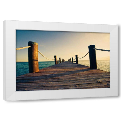 On The Water III White Modern Wood Framed Art Print by Bryant, Susan