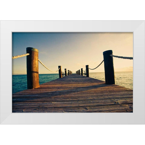 On The Water III White Modern Wood Framed Art Print by Bryant, Susan