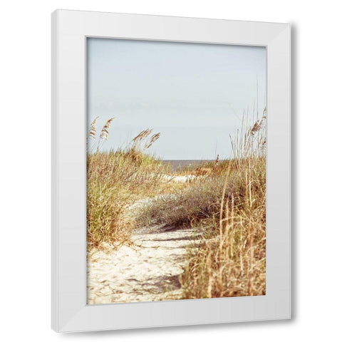Palm To Beach White Modern Wood Framed Art Print by Bryant, Susan