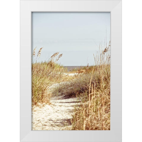 Palm To Beach White Modern Wood Framed Art Print by Bryant, Susan