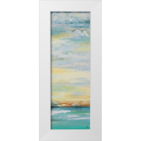 Misty Morning Panel II White Modern Wood Framed Art Print by Pinto, Patricia