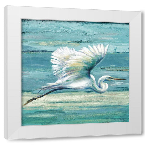 Great Egret I White Modern Wood Framed Art Print by Pinto, Patricia