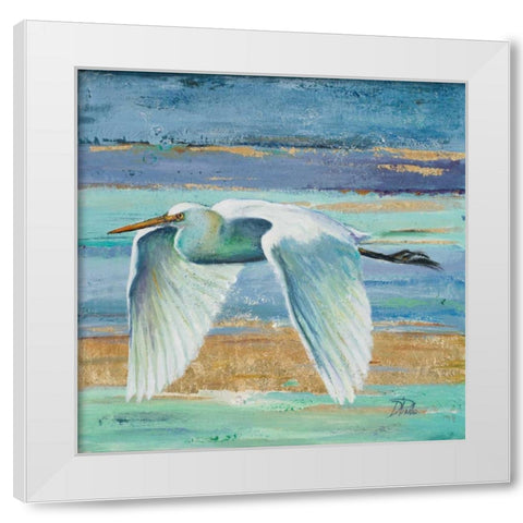 Great Egret II White Modern Wood Framed Art Print by Pinto, Patricia