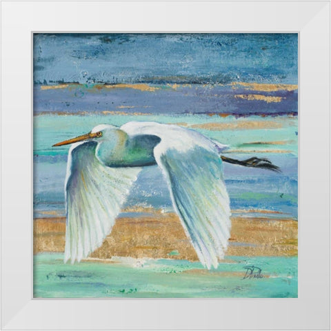 Great Egret II White Modern Wood Framed Art Print by Pinto, Patricia