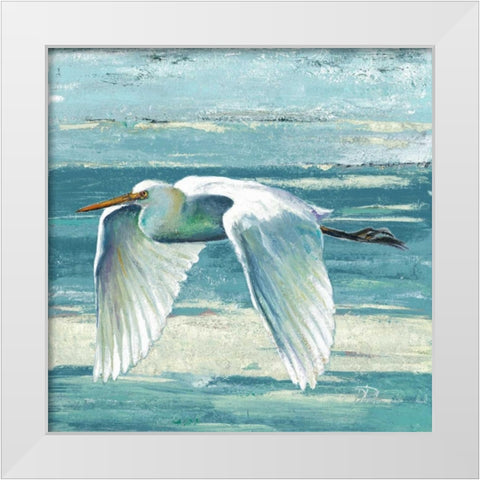 Great Egret II White Modern Wood Framed Art Print by Pinto, Patricia