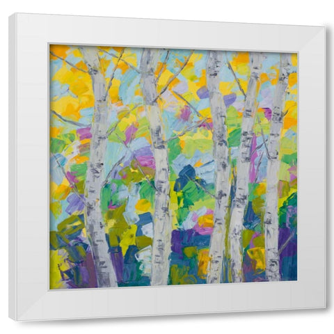 Dancing Birch Tree I White Modern Wood Framed Art Print by Coolick, Ann Marie