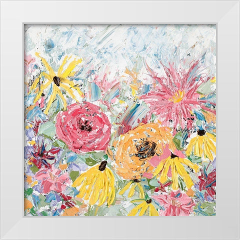 Internodes Square White Modern Wood Framed Art Print by Coolick, Ann Marie