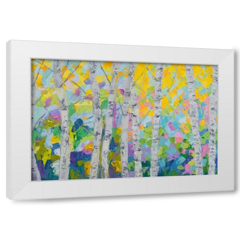 Dancing Birch Tree II White Modern Wood Framed Art Print by Coolick, Ann Marie