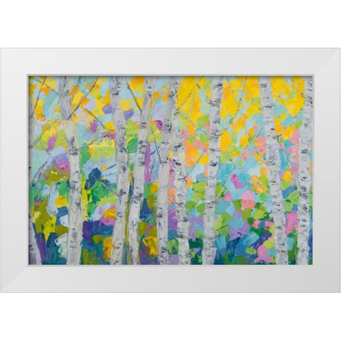 Dancing Birch Tree II White Modern Wood Framed Art Print by Coolick, Ann Marie
