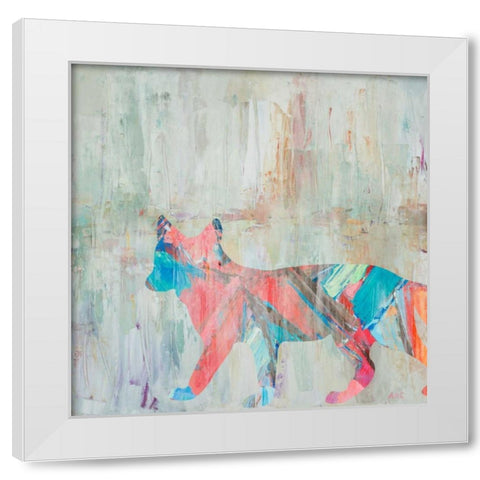 Rhizome Fox White Modern Wood Framed Art Print by Coolick, Ann Marie