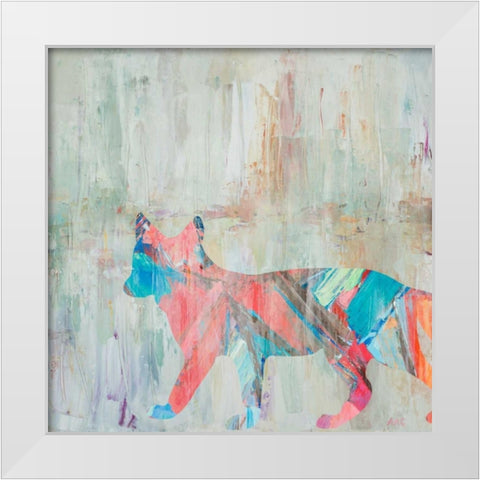 Rhizome Fox White Modern Wood Framed Art Print by Coolick, Ann Marie