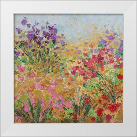 Floral Fields I White Modern Wood Framed Art Print by Coolick, Ann Marie