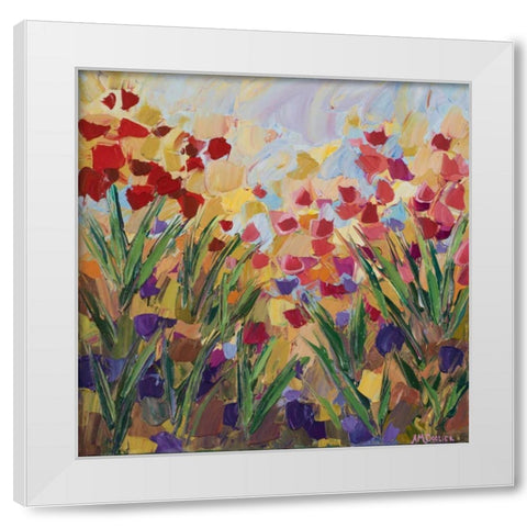 Floral Fields II White Modern Wood Framed Art Print by Coolick, Ann Marie