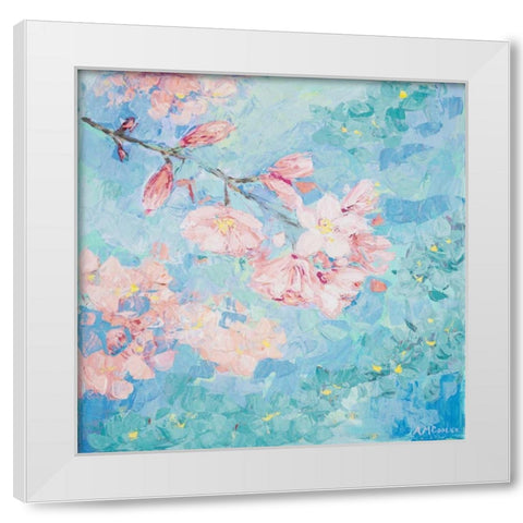 Yoshino Cherry Blossom I White Modern Wood Framed Art Print by Coolick, Ann Marie