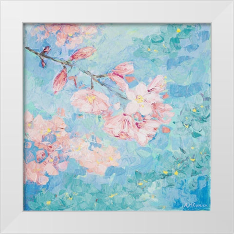 Yoshino Cherry Blossom I White Modern Wood Framed Art Print by Coolick, Ann Marie