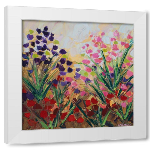 Floral Fields III White Modern Wood Framed Art Print by Coolick, Ann Marie