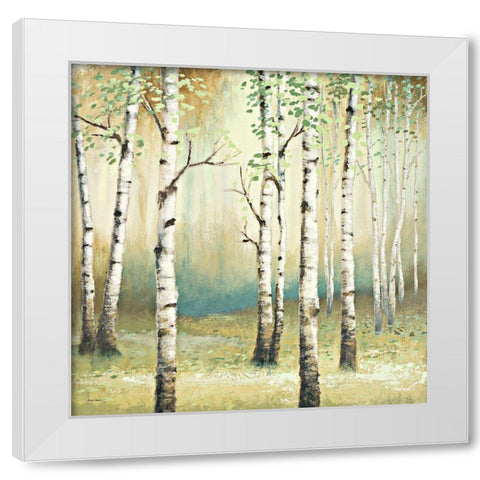 Summer Birch II White Modern Wood Framed Art Print by Marcon, Michael