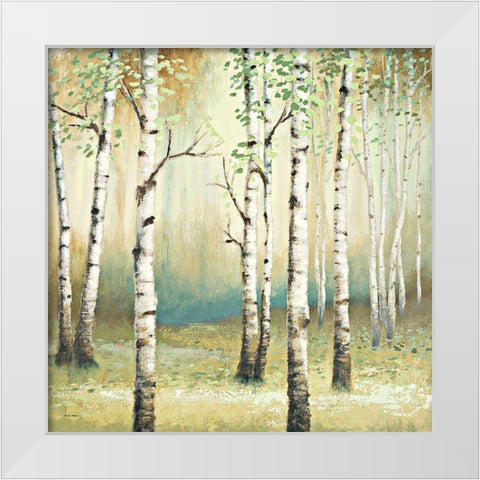 Summer Birch II White Modern Wood Framed Art Print by Marcon, Michael