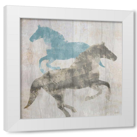 Equine I White Modern Wood Framed Art Print by Meneely, Dan