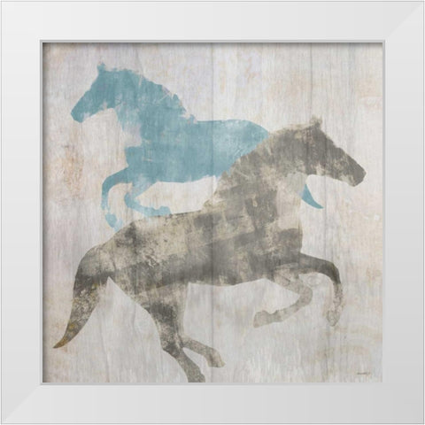 Equine I White Modern Wood Framed Art Print by Meneely, Dan