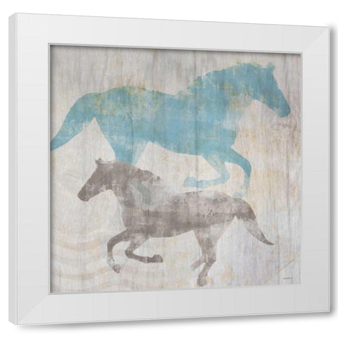 Equine II White Modern Wood Framed Art Print by Meneely, Dan
