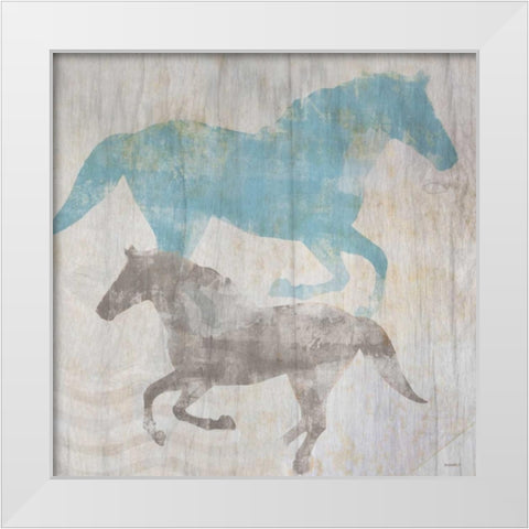 Equine II White Modern Wood Framed Art Print by Meneely, Dan