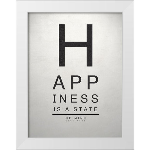 Inspirational Eye Chart I White Modern Wood Framed Art Print by SD Graphics Studio