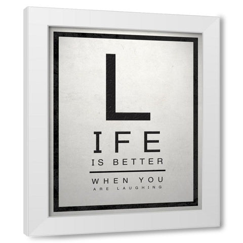 Inspirational Eye Chart II White Modern Wood Framed Art Print by SD Graphics Studio