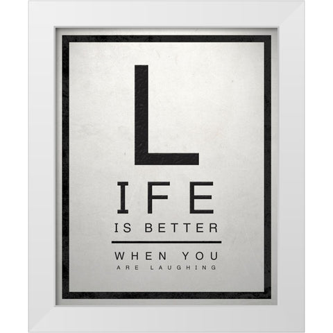 Inspirational Eye Chart II White Modern Wood Framed Art Print by SD Graphics Studio