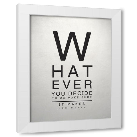 Inspirational Eye Chart III White Modern Wood Framed Art Print by SD Graphics Studio