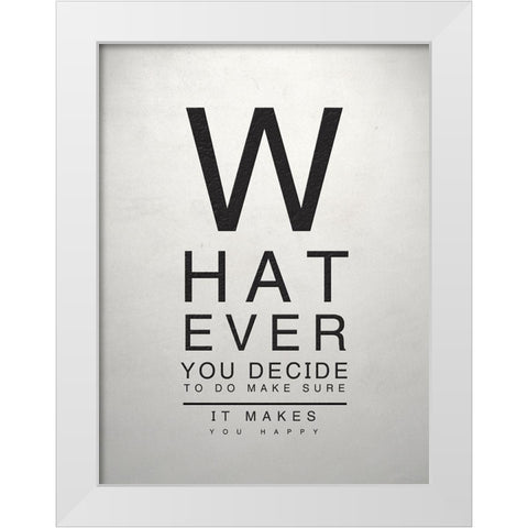 Inspirational Eye Chart III White Modern Wood Framed Art Print by SD Graphics Studio