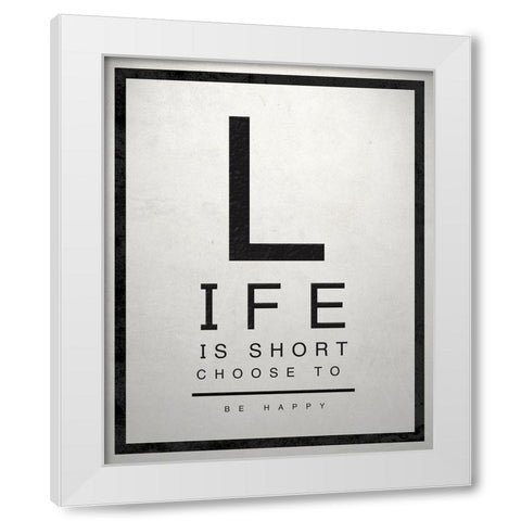 Inspirational Eye Chart IV White Modern Wood Framed Art Print by SD Graphics Studio