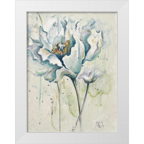 Fresh Poppies I White Modern Wood Framed Art Print by Pinto, Patricia