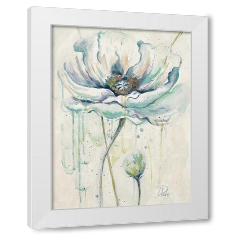 Fresh Poppies II White Modern Wood Framed Art Print by Pinto, Patricia