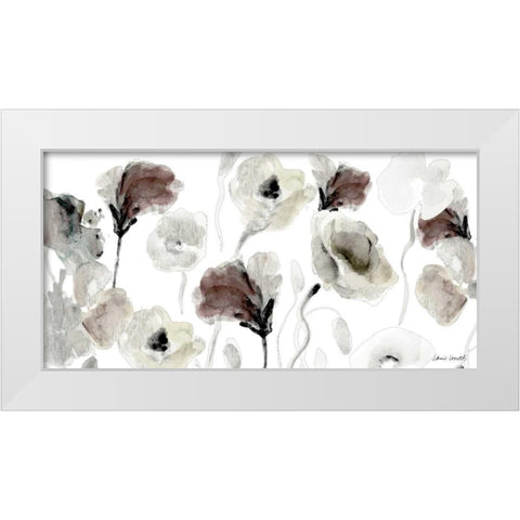 Autumn Poppies White Modern Wood Framed Art Print by Loreth, Lanie